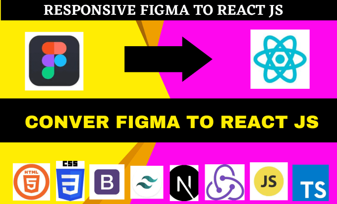 Gig Preview - Convert figma to react figma to next js node js and typescript tailwind css