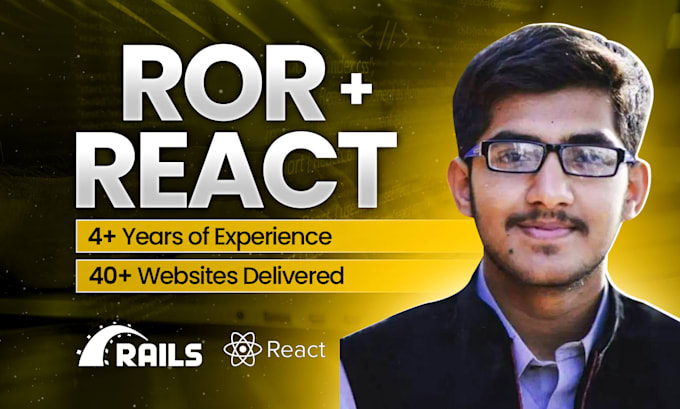 Gig Preview - Be your ruby on rails and react website developer