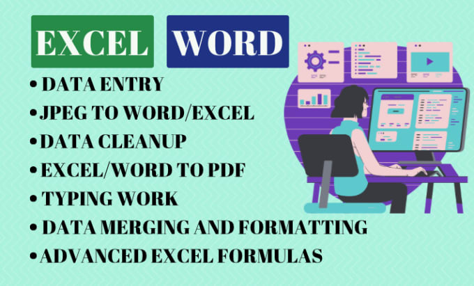 Gig Preview - Do excel word data entry data formatting and data cleaning