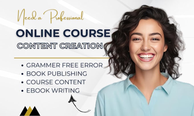 Gig Preview - Be your online course content, course creation, course curriculum, ebook writer