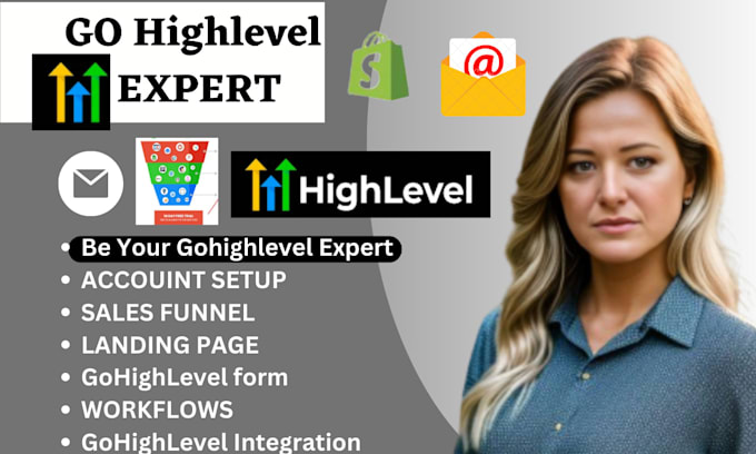 Gig Preview - Setup gohighlevel account sale funnel automation managing email campaign segment