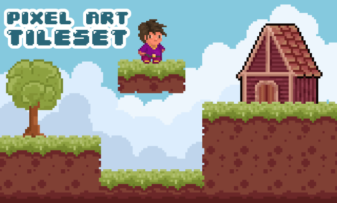 Gig Preview - Create pixel art tileset and background for your game