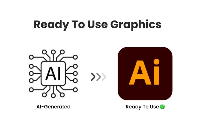 Gig Preview - Make your ai logo design or any other graphic ready for use