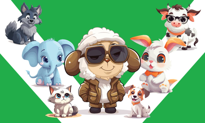 Gig Preview - Design custom animal cartoon mascot, animal character, or illustration