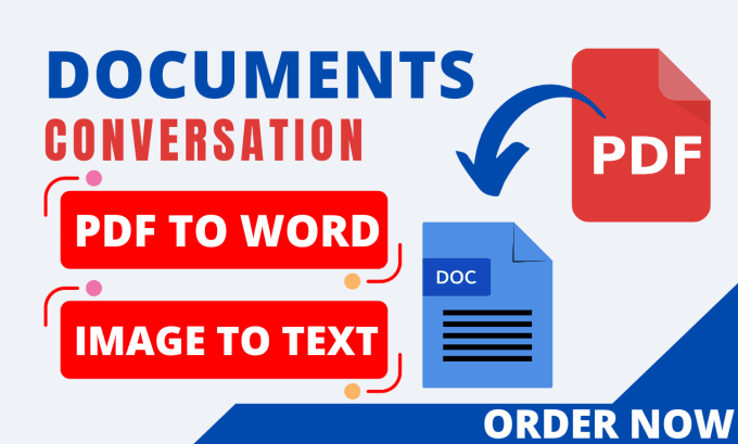 Gig Preview - Convert pdf to word and image to text