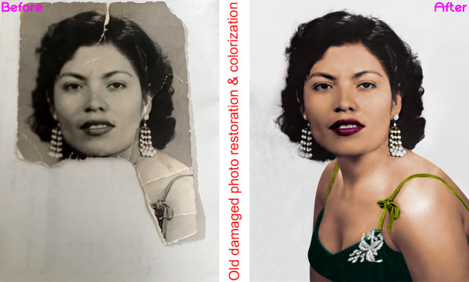 Gig Preview - Do old photo restoration, fix damaged photo and colorized