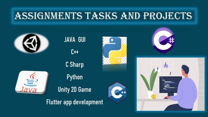 Gig Preview - Do java gui, cpp, c sharp, flutter, python, assignments and projects