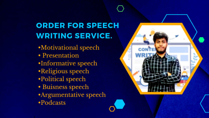 Gig Preview - Write an engaging, informative and insightful speech in 24 hours