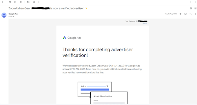 Gig Preview - Do google ads advertiser verification,business operation,account suspended issue