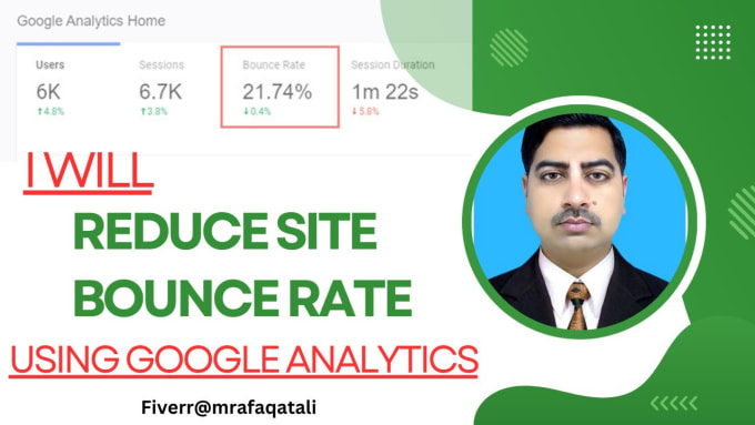 Gig Preview - Reduce website, blog bounce rate using google analytics