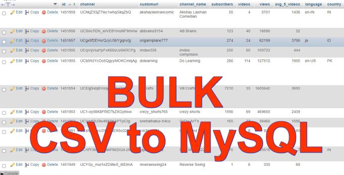 Gig Preview - Create system to bulk process CSV files into mysql database