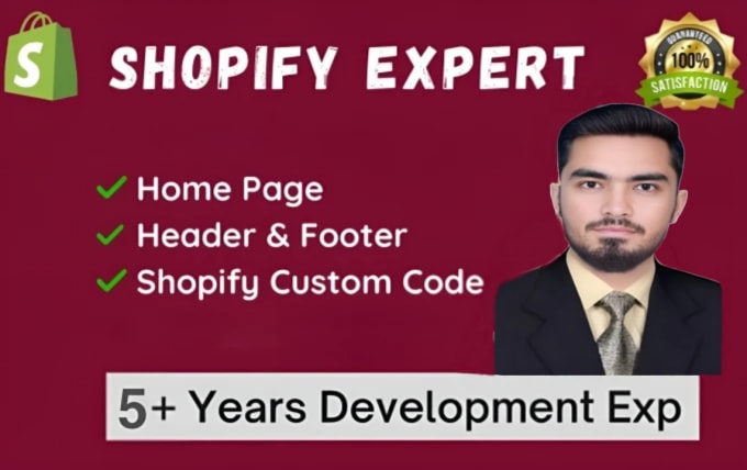 Gig Preview - Develop, fix, redesign and customize shopify header footer