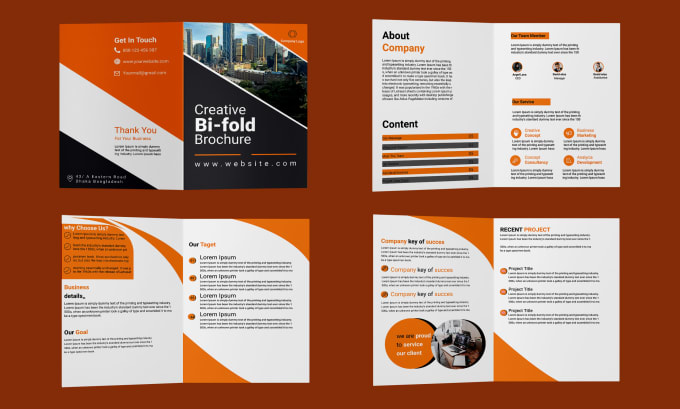 Gig Preview - Design professional corporate bi fold brochure 8 pages