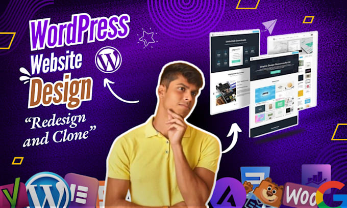 Gig Preview - Build sleek wordpress website design and landing page design