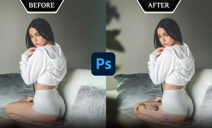 Gig Preview - Add or remove tattoos realistically with photoshop