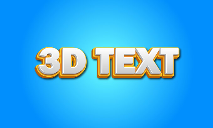 Gig Preview - Create 3d text, typography logo design