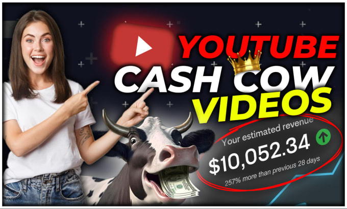 Gig Preview - Create youtube cash cow videos in just 10 dollars