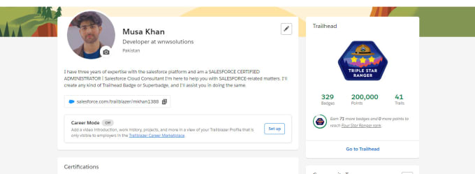 Gig Preview - Be your salesforce admin, do all kinds of trailhead badges