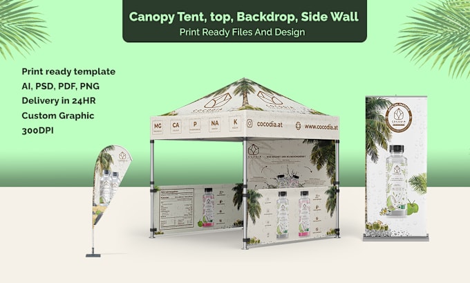 Gig Preview - Design promotional tent,table cover,backdrops and roll up banner