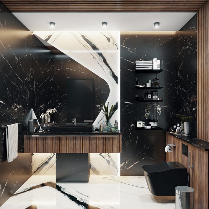 Gig Preview - Design bathroom interior and rendering in 3d images