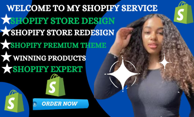 Gig Preview - Shopify dropshipping store website redesign for shopify store design SEO store