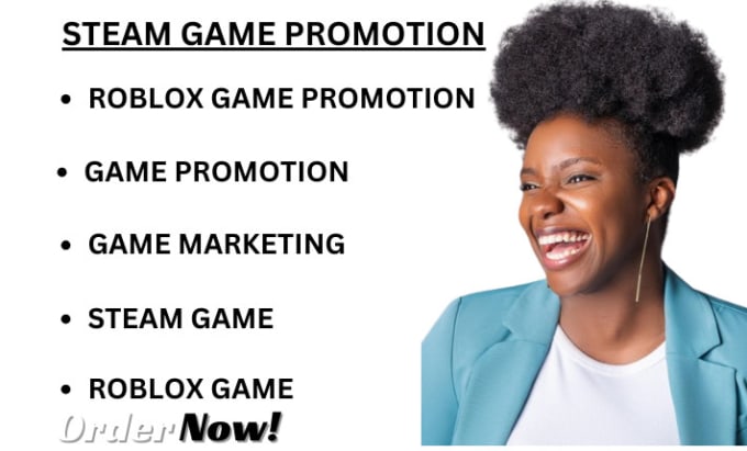 I will promote your steam game roblox game promotion and online game -  FiverrBox