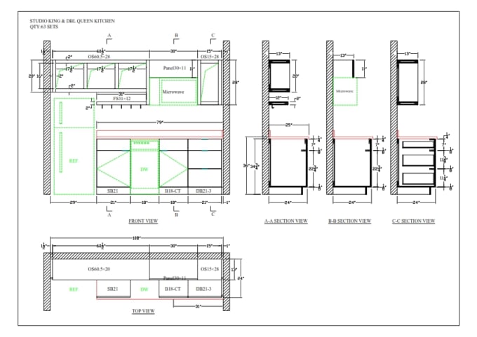 Gig Preview - Our agency will do millwork and shop drawings for kitchen cabinet vanity etc