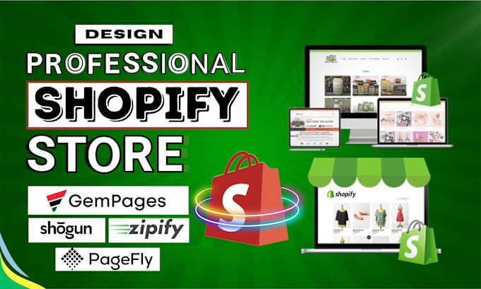 Gig Preview - Design shopify landing  page or product page with pagefly, gempages, shogun