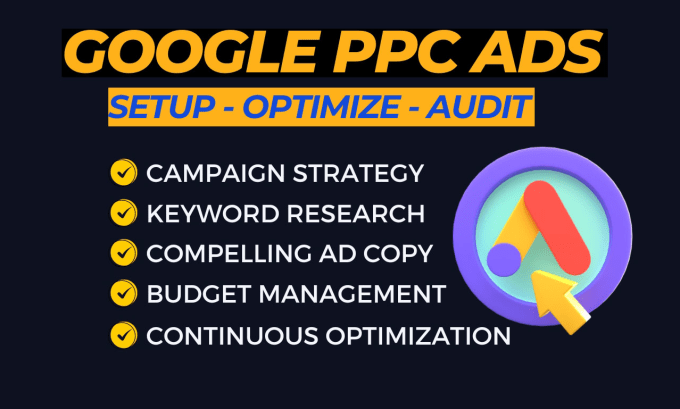 Gig Preview - Setup optimize audit google ads adwords ppc ads campaign