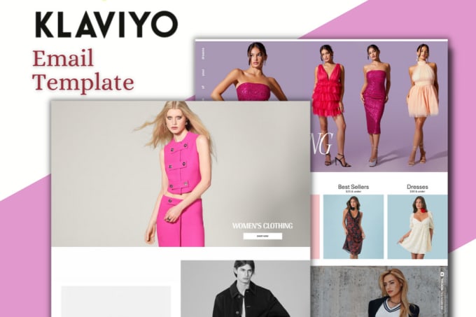 Gig Preview - Design responsive klaviyo email template and klaviyo email flows