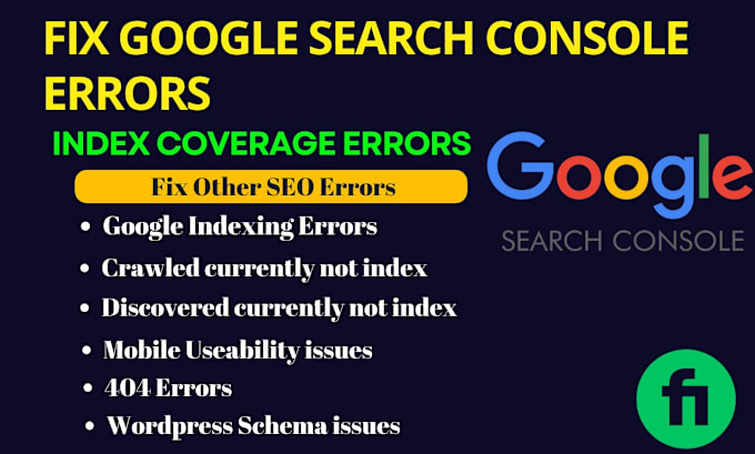 Gig Preview - Fix 404 errors, google search console errors SEO indexing issues