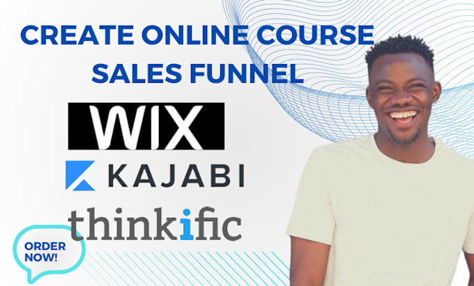 Gig Preview - Create online course website wix online course thinkific course website redesign