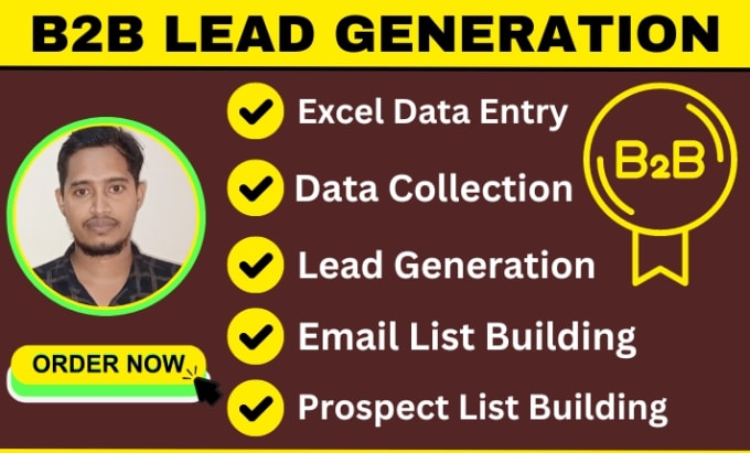 Gig Preview - Do b2b lead generation data collection and excel data entry