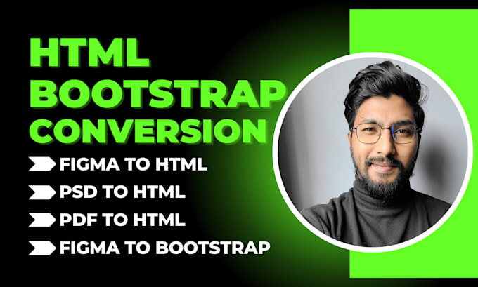 Gig Preview - Convert figma to html PSD to bootstrap responsive website