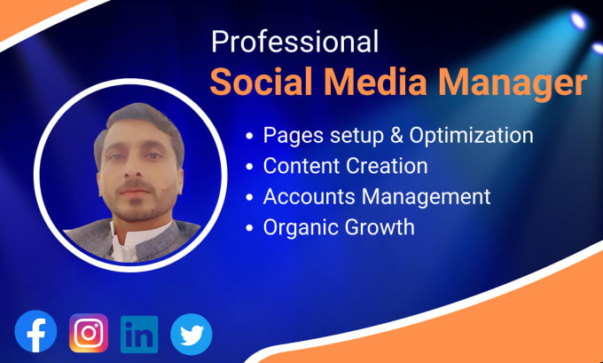 Gig Preview - Be your social media marketing manager and content creator