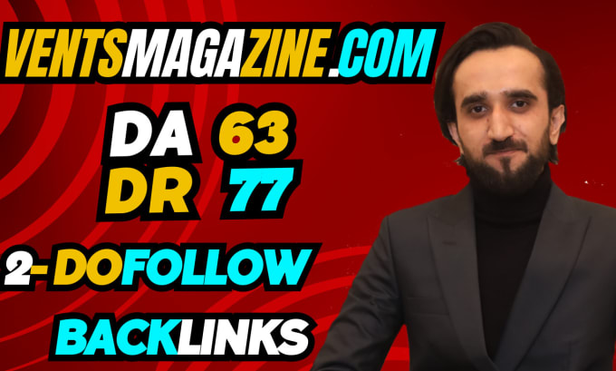 Gig Preview - Guest post on vents magazine da 63 dr 77 dofollow backlinks