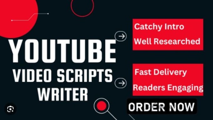 Gig Preview - Be your youtube script writer