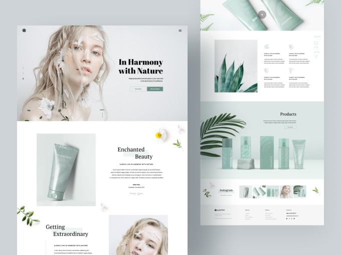 Gig Preview - Design new shopify store on skincare and beauty products or website