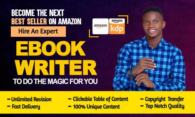 Gig Preview - Ebook ghostwriter, KDP book writer, ghost book writer, nonfiction ghostwriter