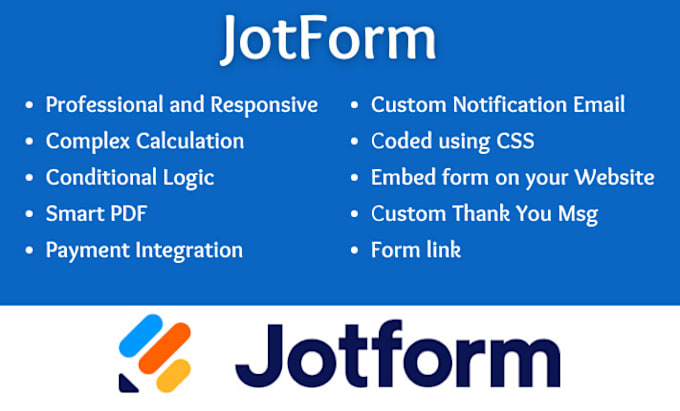 Gig Preview - Create a professional and responsive jotform