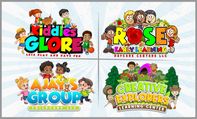 Gig Preview - Design daycare childcare baby shop school and kids logo