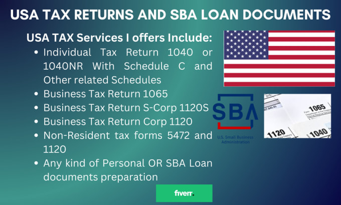 Gig Preview - Do USA individual and business tax and sba loan