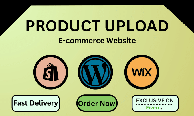 Gig Preview - Upload product on your shopify, wordpress and wix ecommerce website