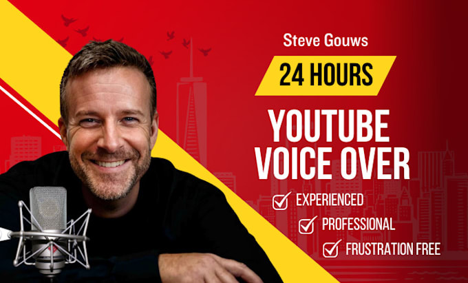 Gig Preview - Record engaging english male voice over for youtube video fast