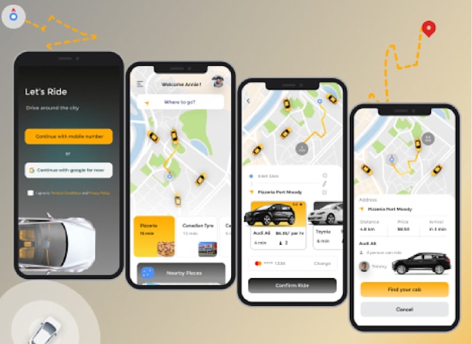 Gig Preview - Build ride sharing app, taxi booking app like uber, indrive, ola, lyft, yango