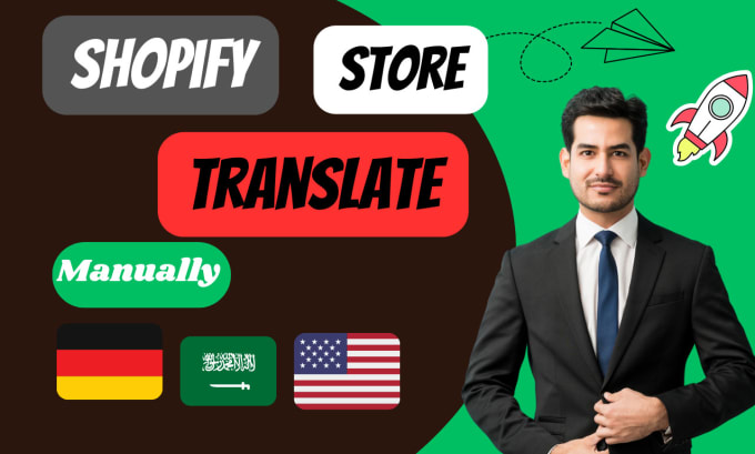 Gig Preview - Translate your shopify store in arabic, dutch, english and german