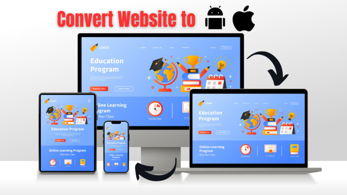 Gig Preview - Convert website to android and IOS mobile app with webview