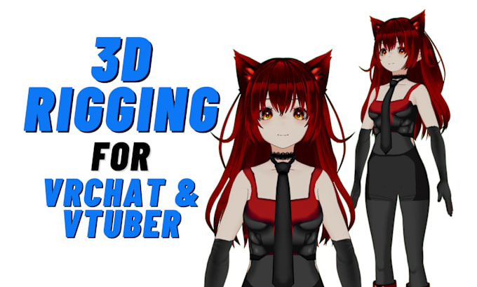 Gig Preview - Rig 3d character, vrchat avatar, furry or anime model for vrchat or vtuber