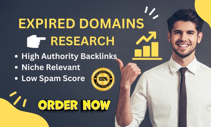 Gig Preview - Find high authority niche relevant expired domains with quality backlinks