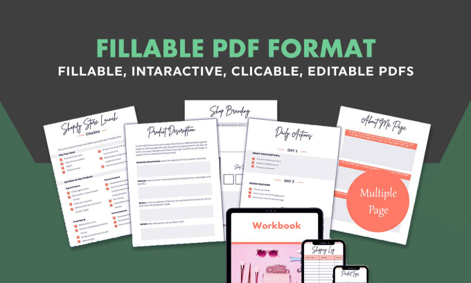 Gig Preview - Design fillable pdf, interactive pdf design